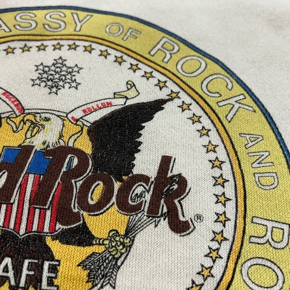 Vintage Hard Rock Cafe Washington DC 1980s Crewneck Sweatshirt - Picture 3 of 5